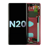 OLED Assembly With Frame Compatible For Samsung Galaxy Note 20 5G (Service Pack) (Mystic Red)