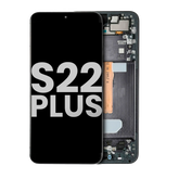 OLED Assembly With Frame Compatible For Samsung Galaxy S22 Plus 5G (Used OEM Pull: Grade B/C) (Phantom Black)