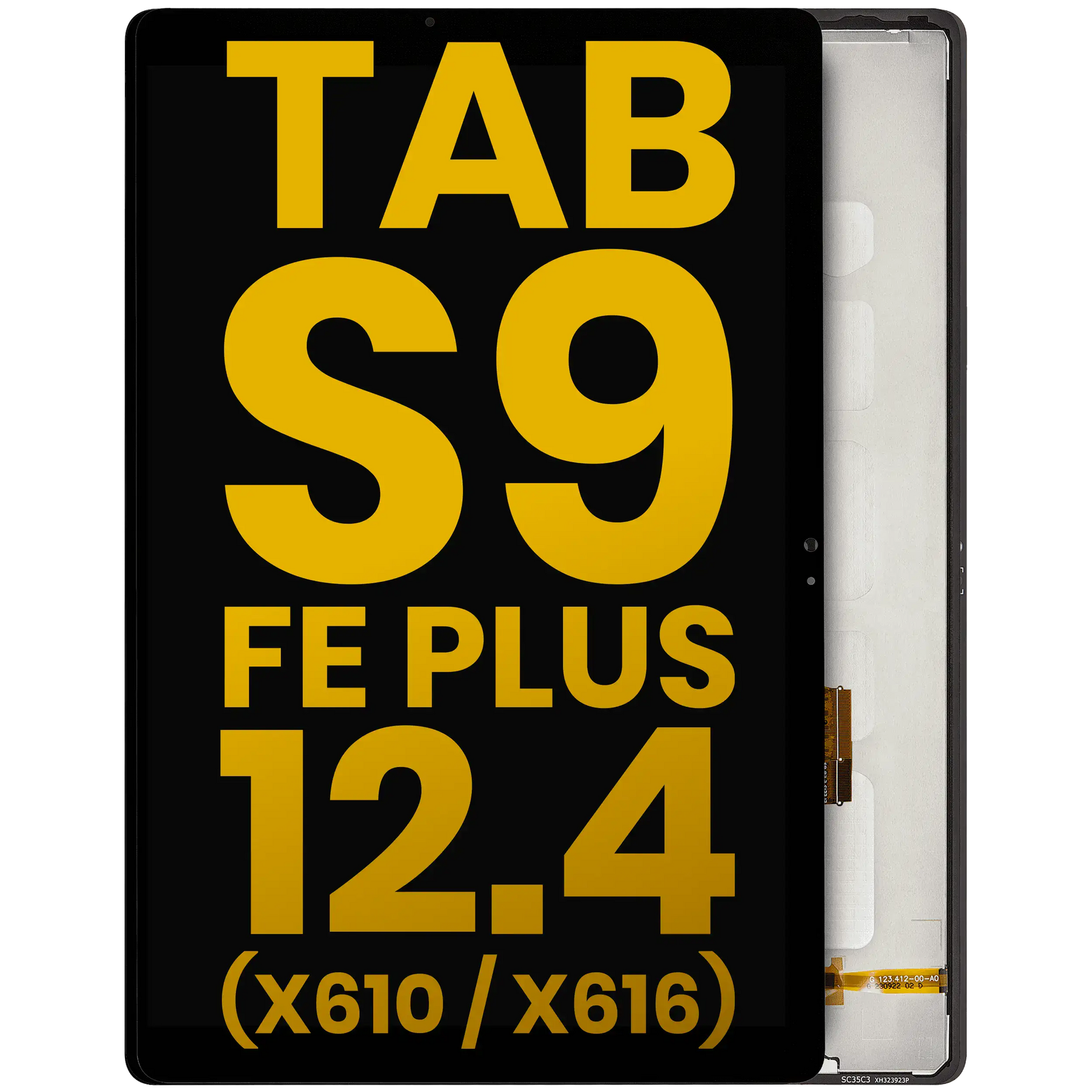 LCD Assembly Without Frame Compatible For Samsung Galaxy Tab S9 FE Plus 12.4" (X610 / X616) (2023) (Refurbished) (Black)