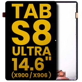 OLED Assembly Without Frame Compatible For Samsung Galaxy Tab S8 Ultra 14.6" (X900 / X906 ) (2022) (Refurbished) (Black)