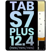 OLED Assembly Without Frame Compatible For Samsung Galaxy Tab S7 Plus 12.4" (T970 / T975 / T976) (2020) (Service Pack) (Black)