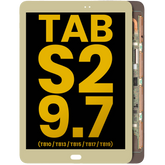 OLED Assembly Without Frame Compatible For Samsung Galaxy Tab S2 9.7" (T810 / T813 / T815 / T817 / T819) (2015) (Refurbished) (Gold)