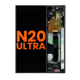 OLED Assembly With Frame Compatible For Samsung Galaxy Note 20 Ultra 5G (Blemish: Grade A) (Mystic Black)
