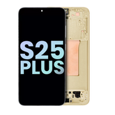 OLED Assembly With Frame Compatible For Samsung Galaxy S25 Plus 5G (US & International Version) (Service Pack) (Pink Gold)