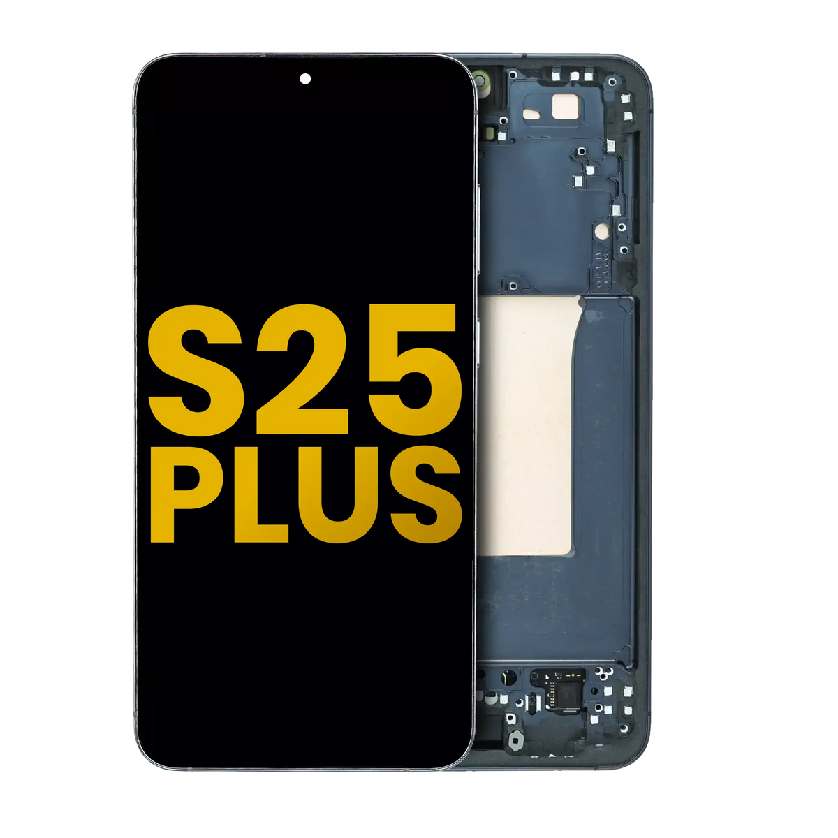 OLED Assembly With Frame Compatible For Samsung Galaxy S25 Plus 5G (US & International Version) (Refurbished) (Blue Black)