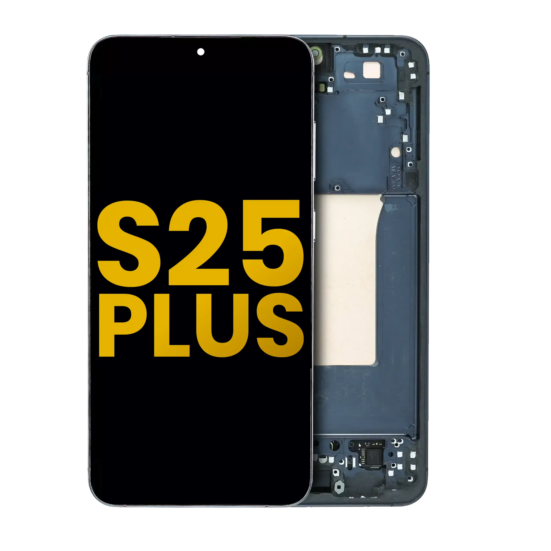 OLED Assembly With Frame Compatible For Samsung Galaxy S25 Plus 5G (US & International Version) (Refurbished) (Blue Black)