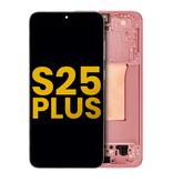 OLED Assembly With Frame Compatible For Samsung Galaxy S25 Plus 5G (US & International Version) (Refurbished) (Coral Red)