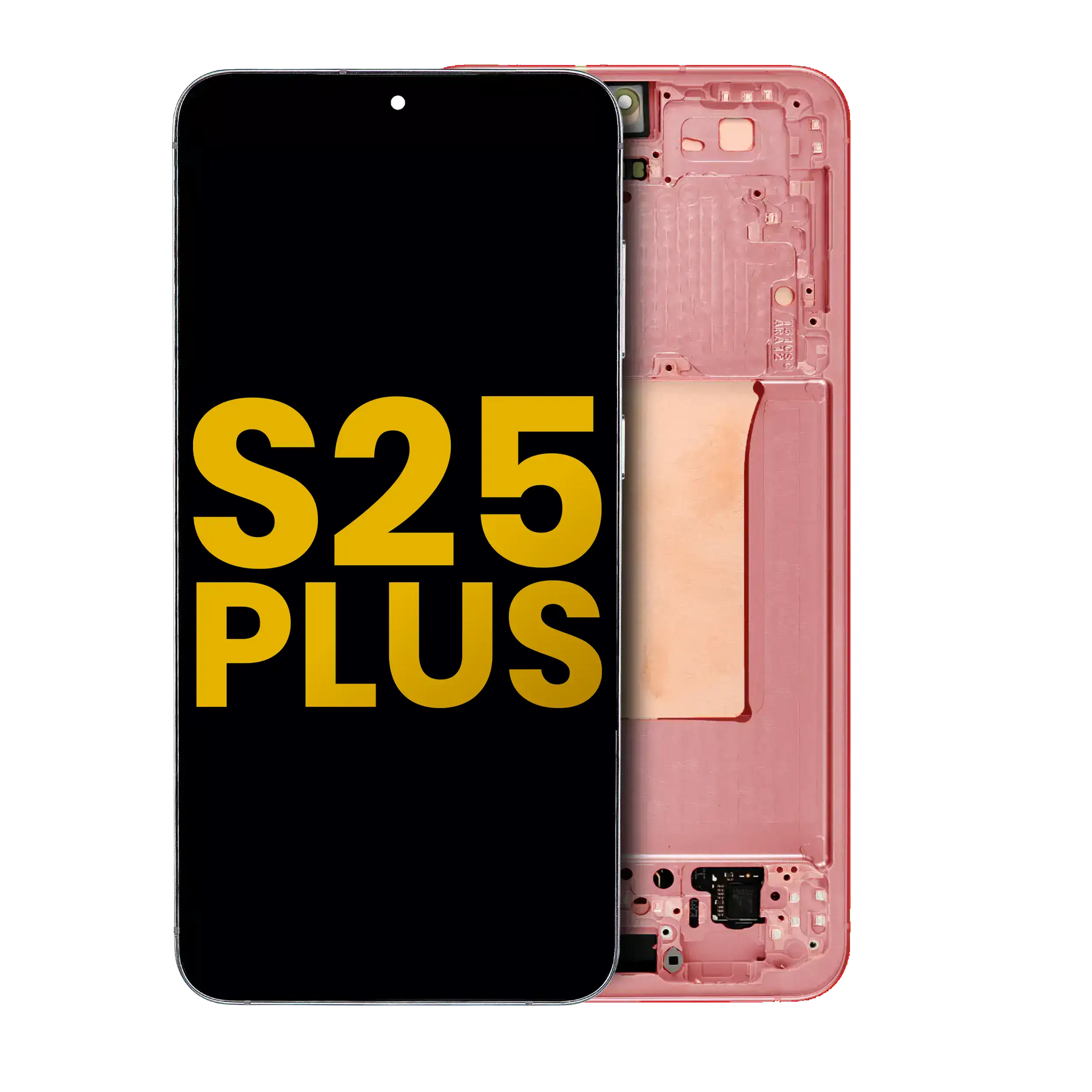 OLED Assembly With Frame Compatible For Samsung Galaxy S25 Plus 5G (US & International Version) (Refurbished) (Coral Red)