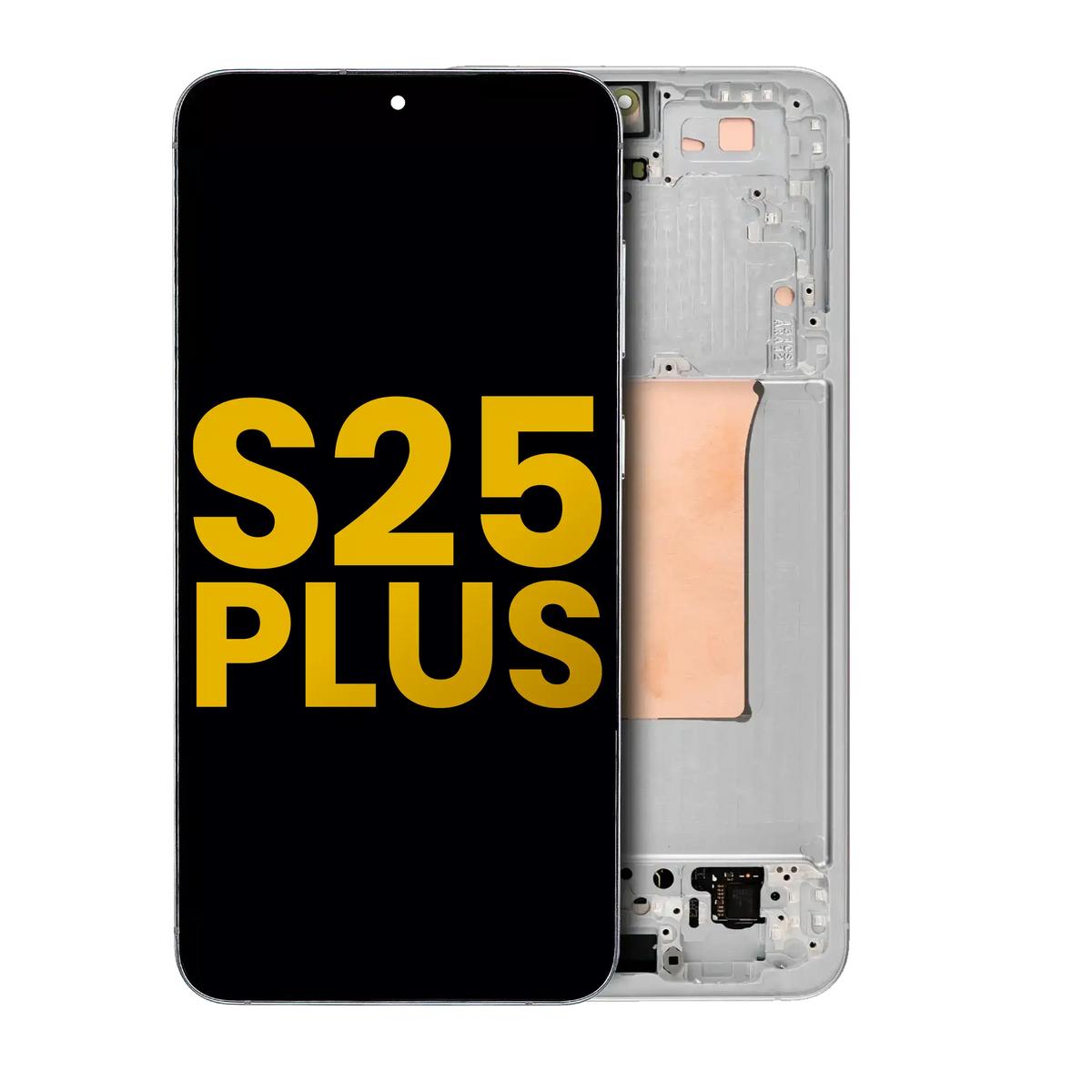 OLED Assembly With Frame Compatible For Samsung Galaxy S25 Plus 5G (US & International Version) (Refurbished) (Silver Shadow)