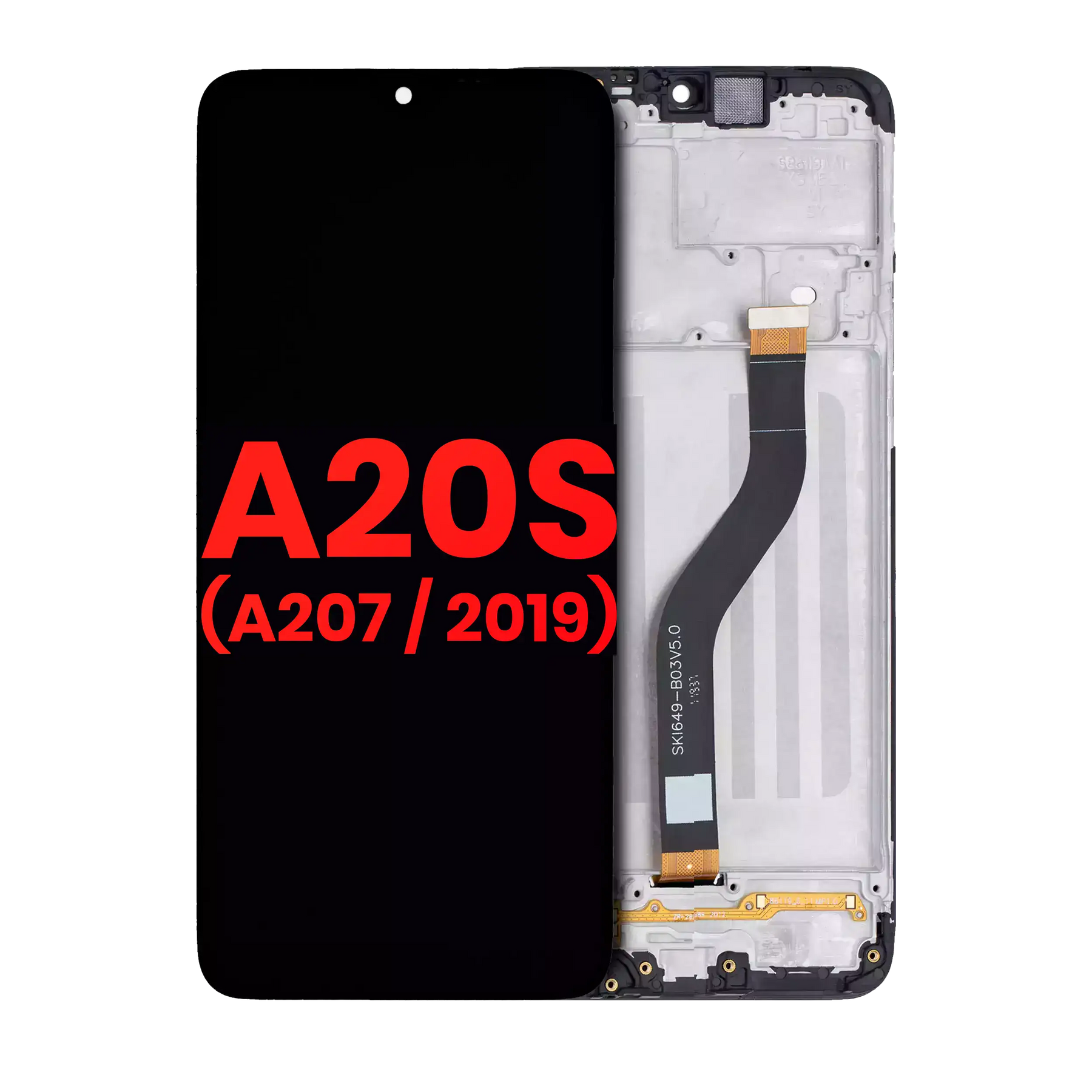 LCD Assembly With Frame Compatible For Samsung Galaxy A20s (A207 / 2019) (Vemake) (All Colors)