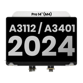 Complete LCD Display Assembly (Glossy) MacBook Pro 14" (A3112 / A3401 / A3185 / A3434) (Late 2024-Late 2025) (Used OEM Pull: Grade B) (Space Black)
