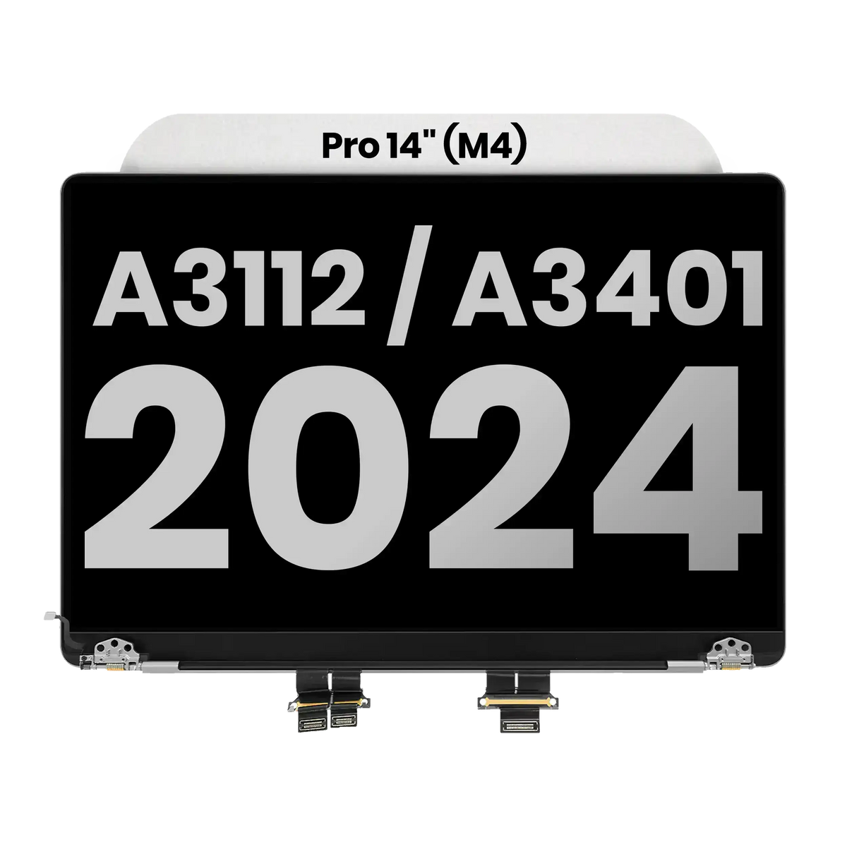 Complete LCD Display Assembly (Glossy) For MacBook Pro 14"(A3112 / A3401 / A3185 / A3434) (Late 2024-Late 2025) (Used OEM Pull: Grade A) (Silver)