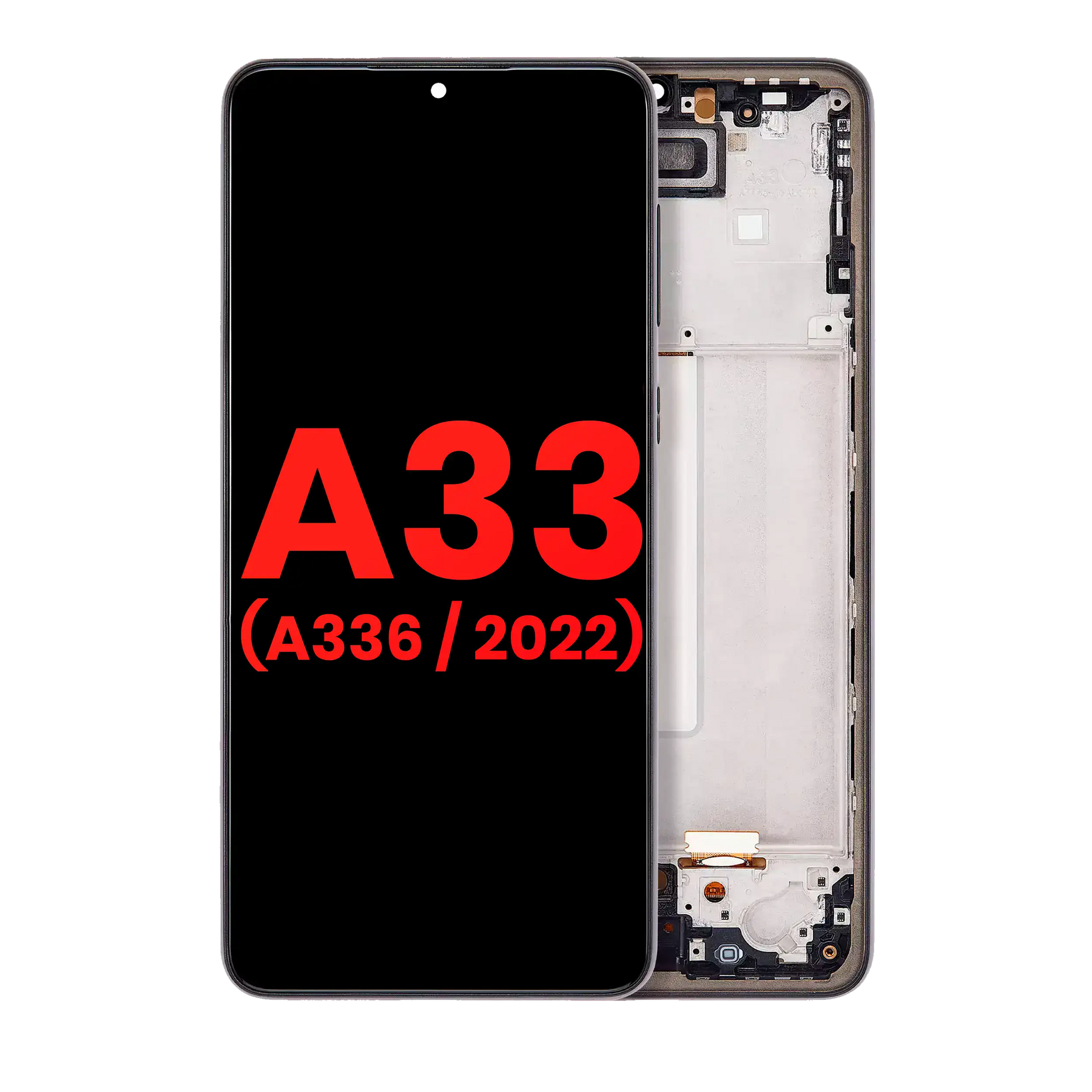 OLED Assembly With Frame Compatible For Samsung Galaxy A33 5G (A336 / 2022) (Vemake) (Black)