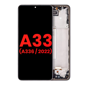 OLED Assembly With Frame Compatible For Samsung Galaxy A33 5G (A336 / 2022) (Vemake) (Black)
