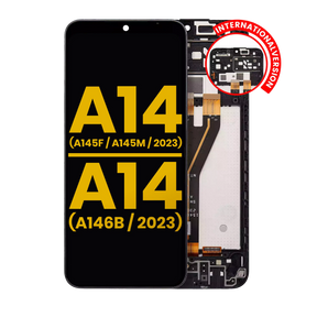 LCD Assembly With Frame Compatible For Samsung Galaxy A14 4G (A145F / A145M / 2023) / A14 5G (A146B / 2023) (International Version) (Refurbished) (All Colors)