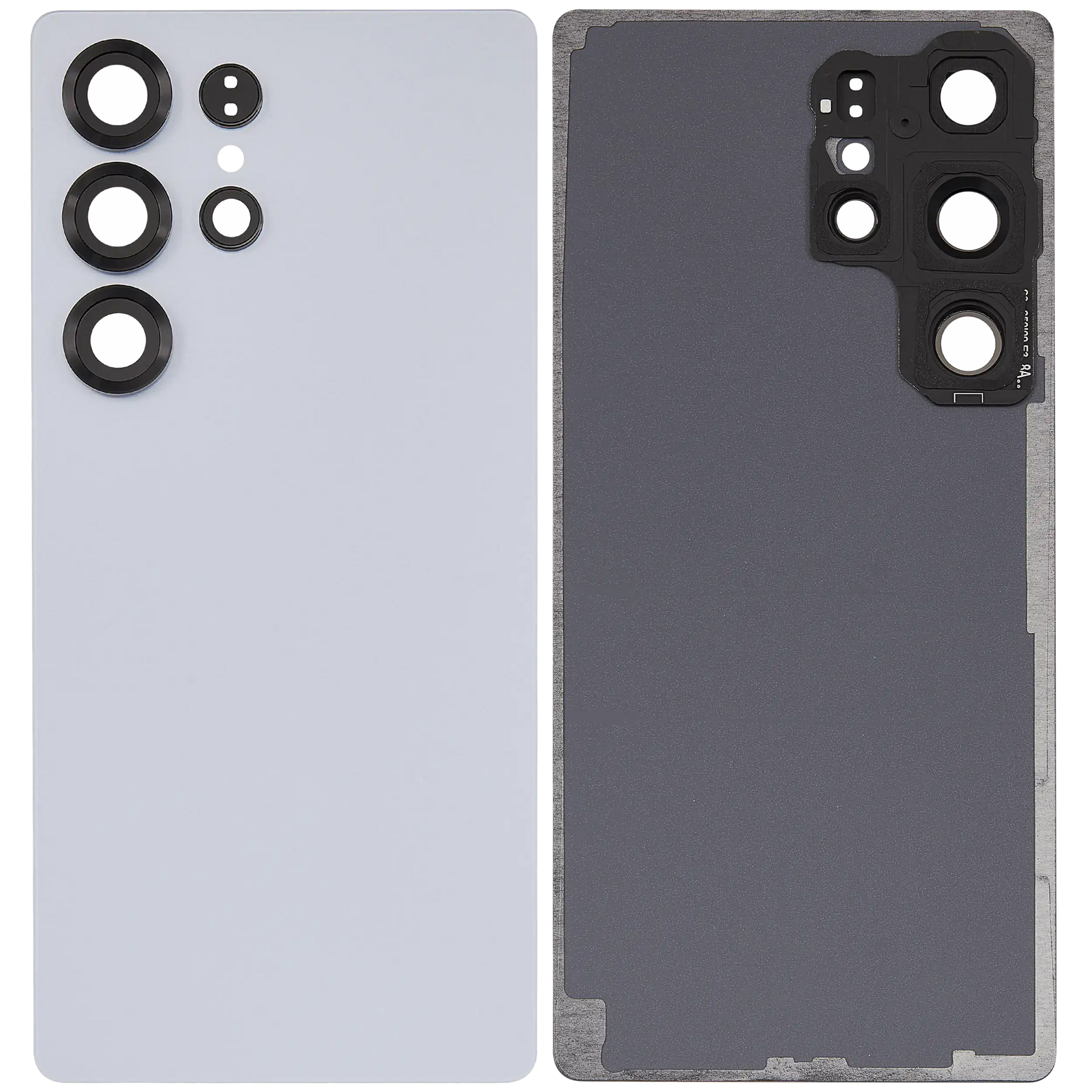 Back Cover Glass With Camera Lens Compatible For Samsung Galaxy S25 Ultra 5G (No Logo) (Vemake) (Titanium Silver Blue)