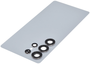 Back Cover Glass With Camera Lens Compatible For Samsung Galaxy S25 Ultra 5G (No Logo) (Vemake) (Titanium Silver Blue)