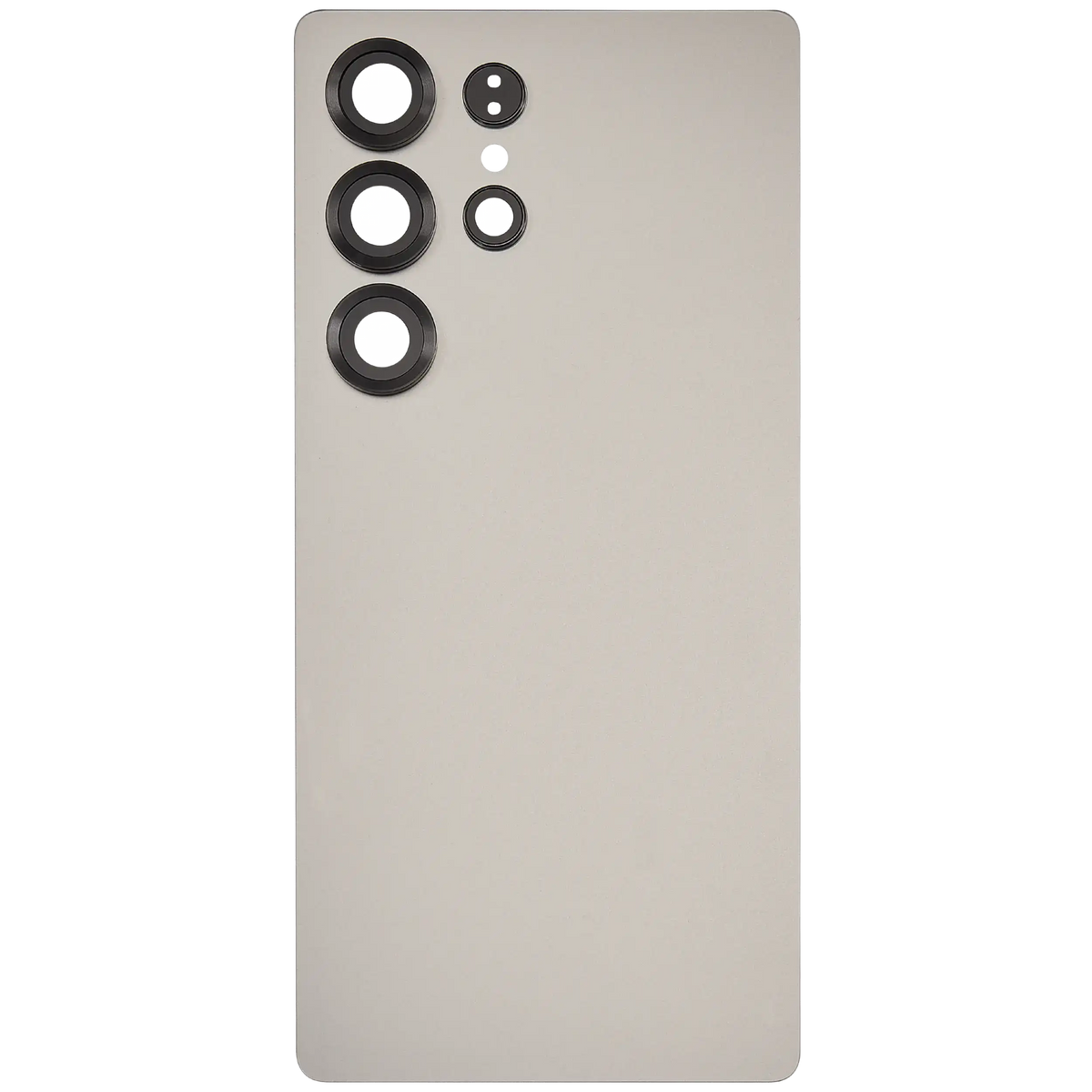 Back Cover Glass With Camera Lens Compatible For Samsung Galaxy S25 Ultra 5G (No Logo) (Vemake) (Titanium Gray)