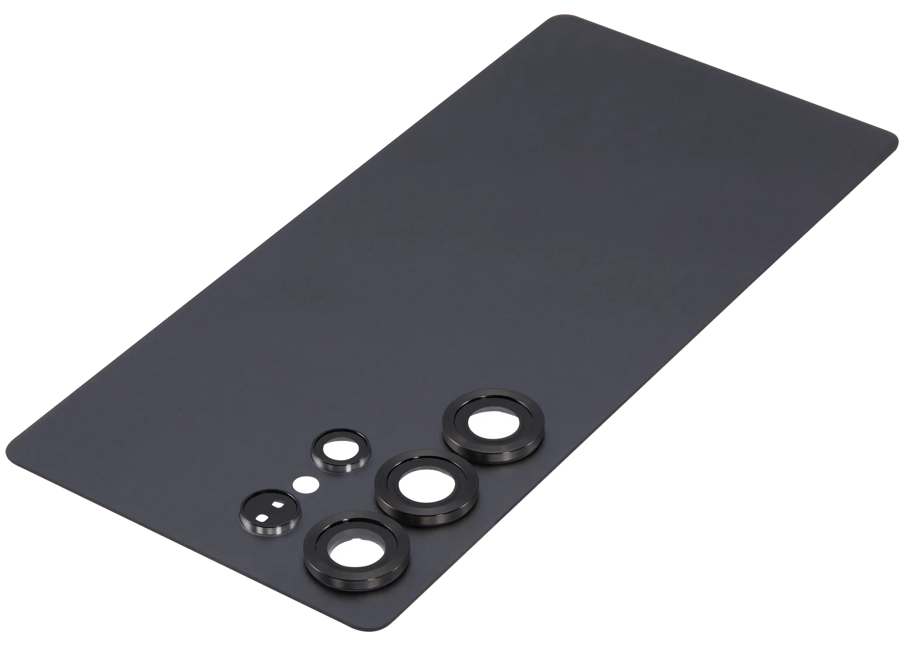 Back Cover Glass With Camera Lens Compatible For Samsung Galaxy S25 Ultra 5G (No Logo) (Vemake) (Titanium Jet Black)