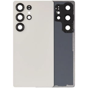 Back Cover Glass With Camera Lens Compatible For Samsung Galaxy S25 Ultra 5G (No Logo) (Vemake) (Titanium Pink Gold)