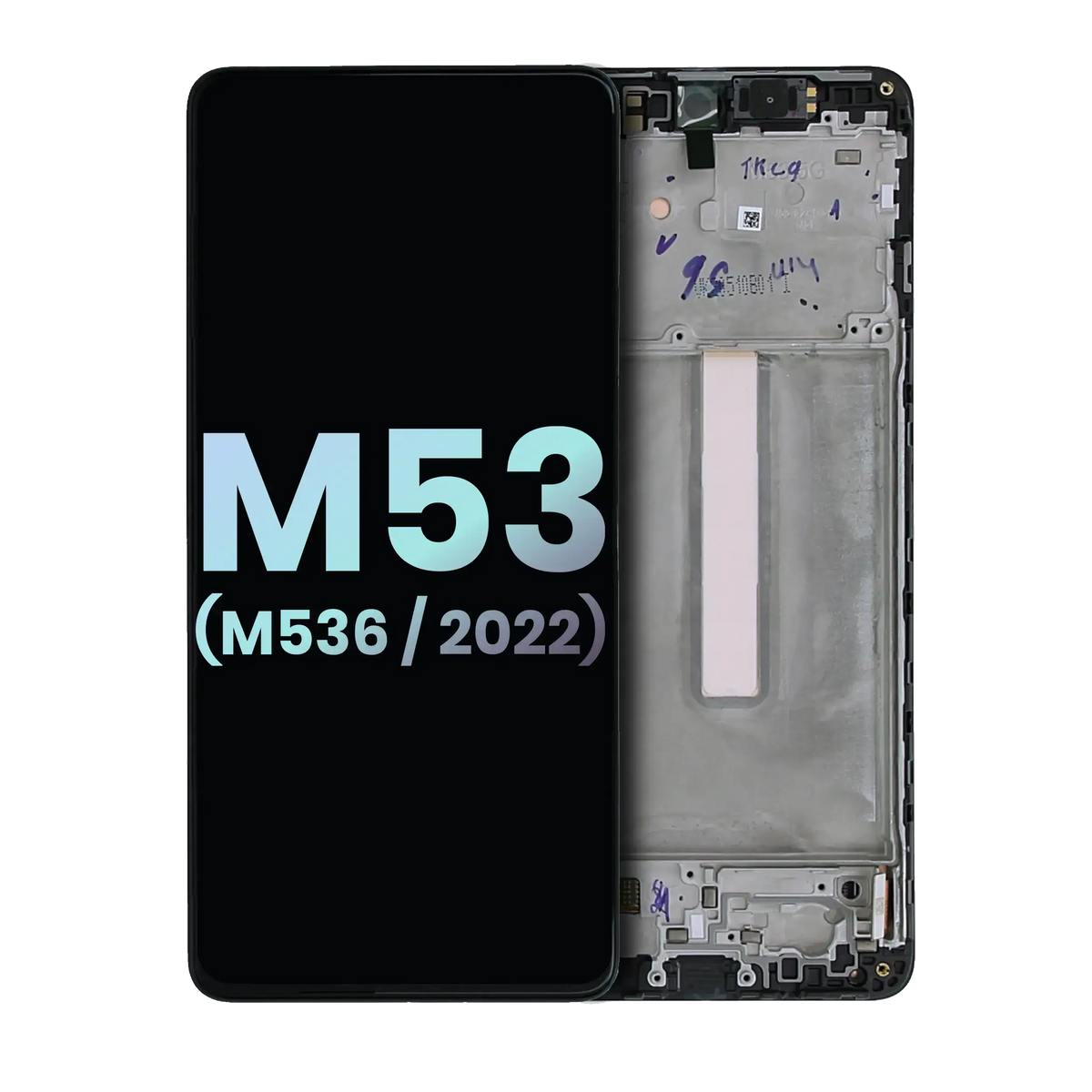 OLED Assembly With Frame Compatible For Samsung Galaxy M53 5G (M536 / 2022) (Service Pack) (All Colors)