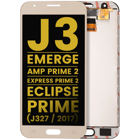 LCD Assembly Without Frame Compatible For Samsung Galaxy J3 / Emerge / Amp Prime 2 / Express Prime 2 / Eclipse / Prime (J327 / 2017) (Refurbished) (Gold)