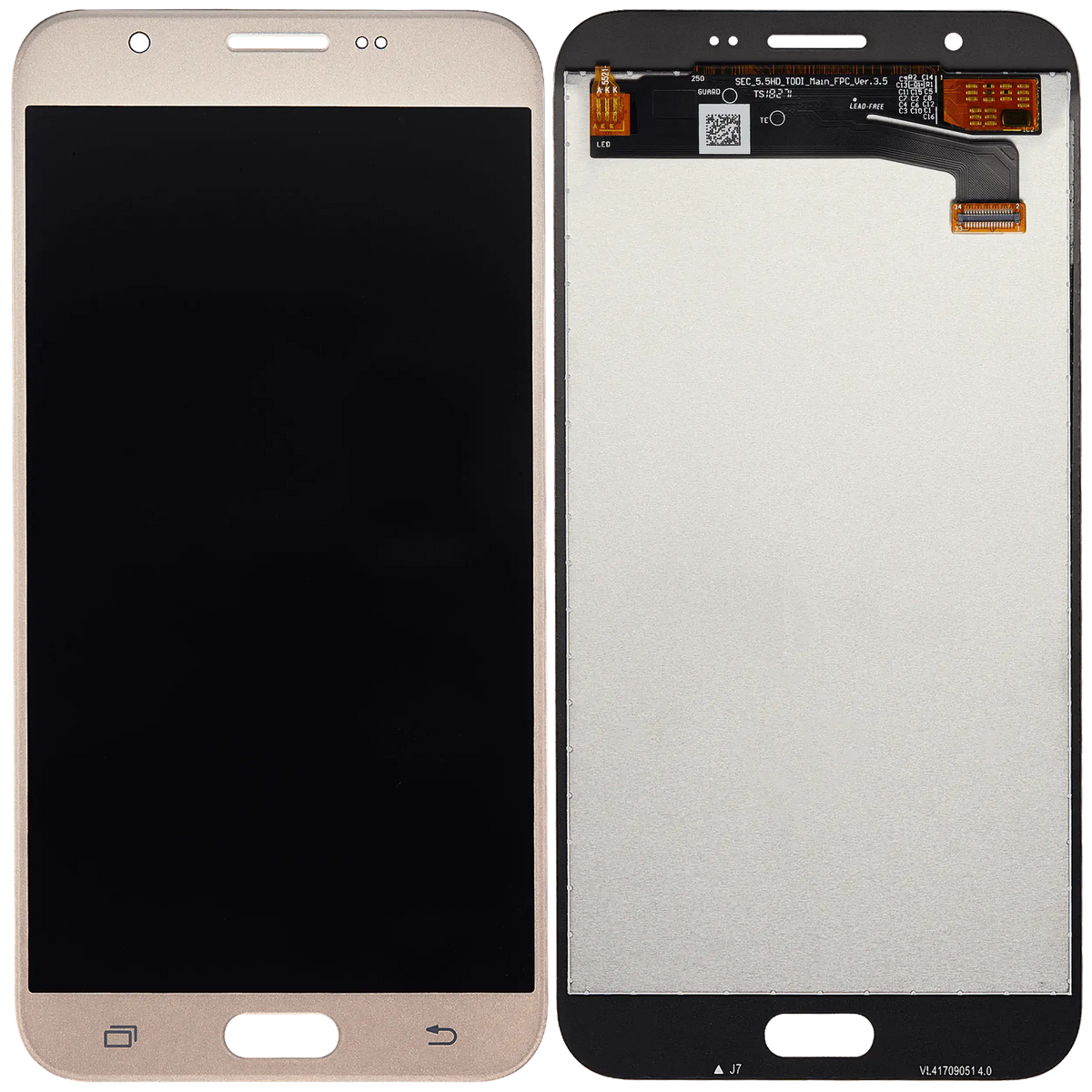LCD Assembly Without Frame Compatible For Samsung Galaxy J7 Perx / Halo / Sky Pro (J727 / 2017) (Refurbished) (Gold)