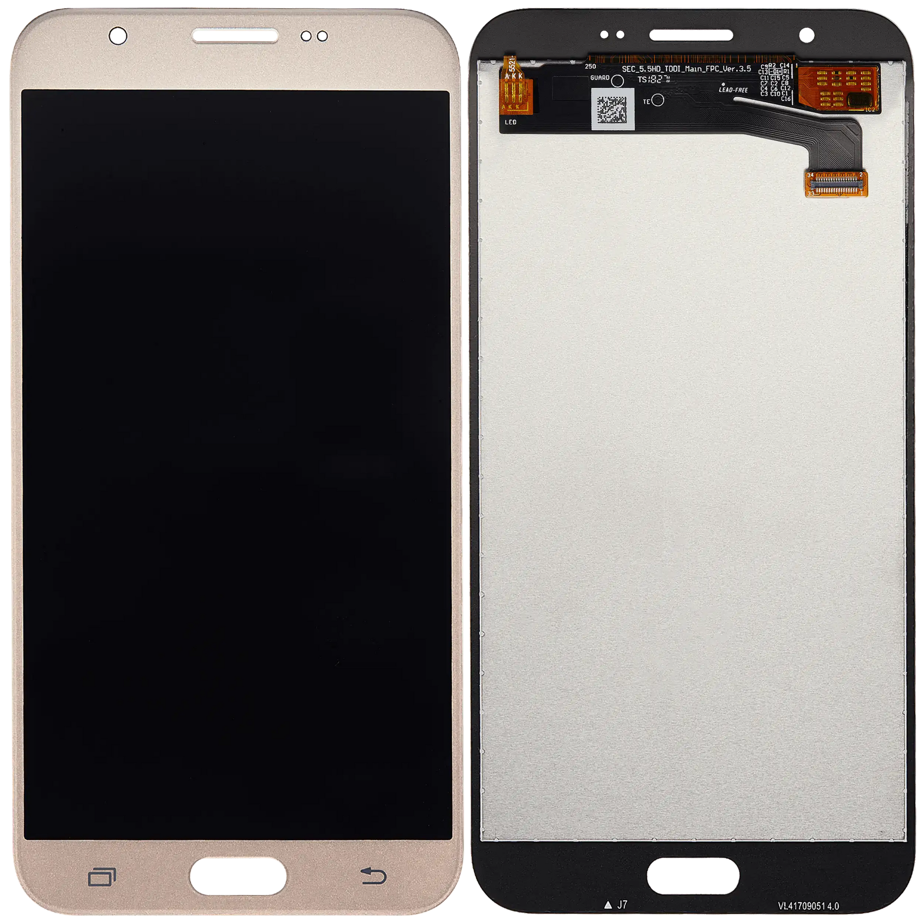 LCD Assembly Without Frame Compatible For Samsung Galaxy J7 Perx / Halo / Sky Pro (J727 / 2017) (Refurbished) (Gold)