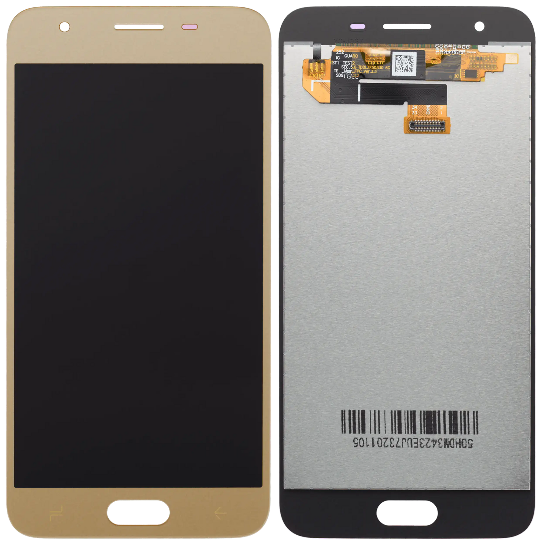 LCD Assembly Without Frame Compatible For Samsung Galaxy J3 Star / Aura / Amp Prime 3 (J337 / 2018) (Refurbished) (Gold)