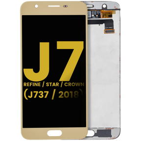 LCD Assembly Without Frame Compatible For Samsung Galaxy J7 Refine / Star / Crown (J737 / 2018) (Refurbished) (Gold)