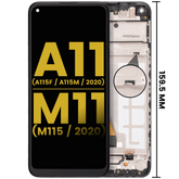 LCD Assembly With Frame Compatible For Samsung Galaxy A11 (A115F/ A115M / 2020) / M11 (M115 /2020) (International Version) (Refurbished) (All Colors)