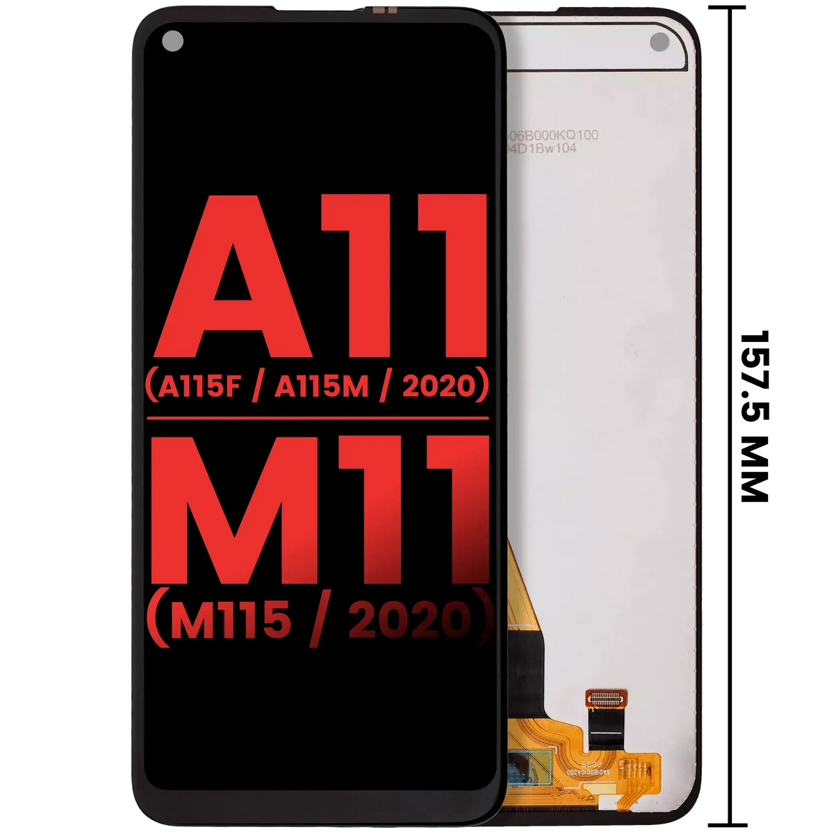 LCD Assembly Without Frame Compatible For Samsung Galaxy A11 (A115F / A115M / 2020) M11 (M115 / 2020) (International Version) (Aftermarket Plus) (All Colors)