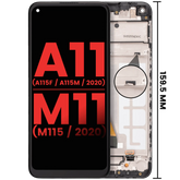 LCD Assembly With Frame Compatible For Samsung Galaxy A11 (A115F/ A115M / 2020) / M11 (M115 /2020) (International Version)(Aftermarket Plus) (All Colors)