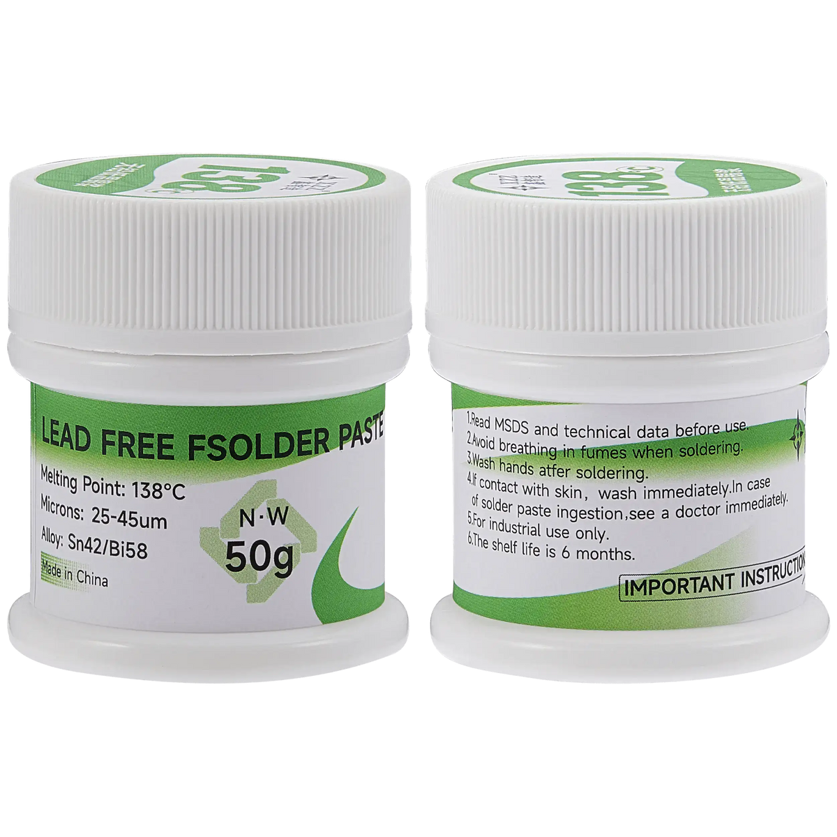 138℃ Lead-free Low Temperature Solder Paste (50g) (XZZ)