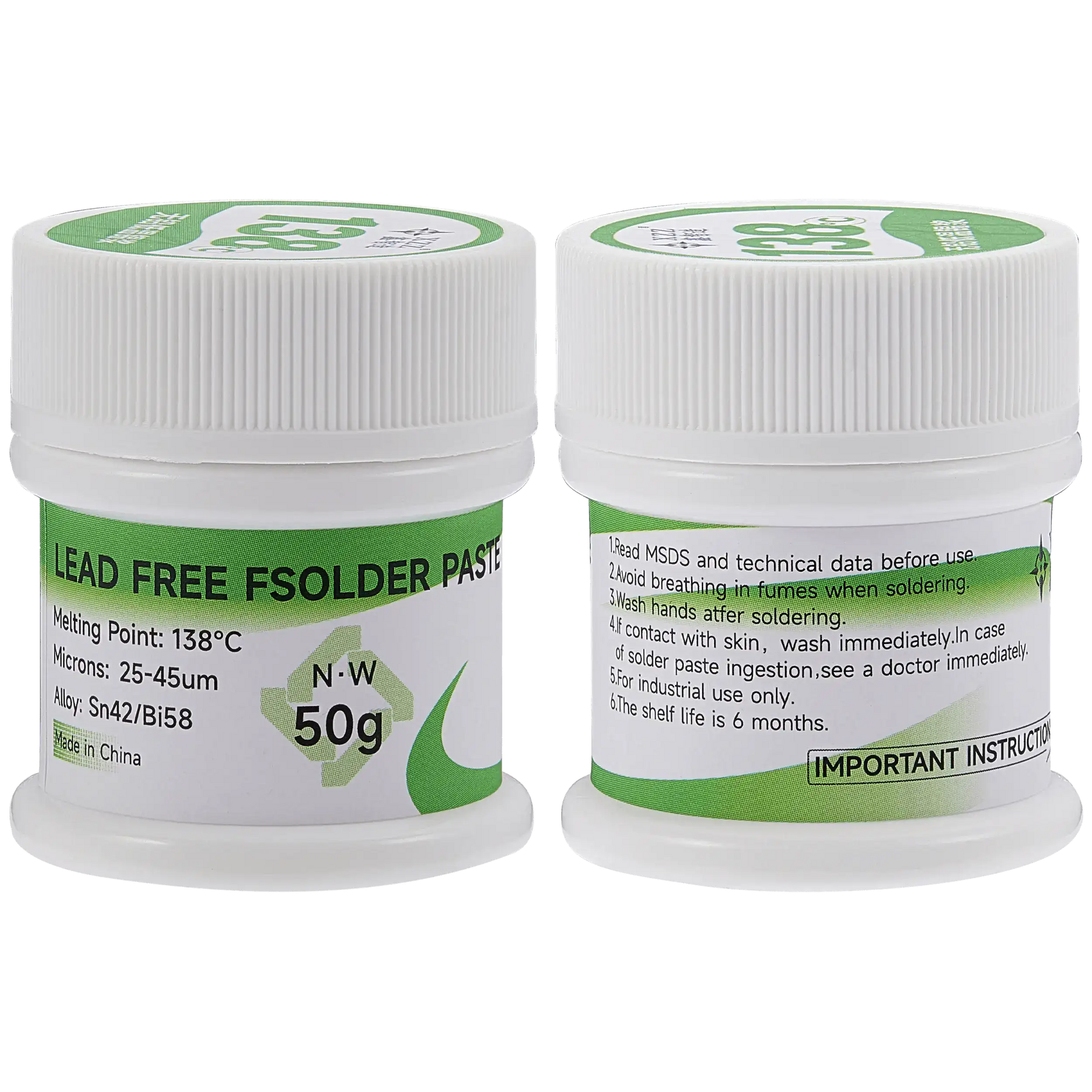 138℃ Lead-free Low Temperature Solder Paste (50g) (XZZ)