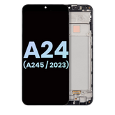 OLED Assembly With Frame Compatible For Samsung Galaxy A24 4G (A245 / 2023) (Service Pack) (All Colors)