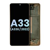 OLED Assembly With Frame Compatible For Samsung Galaxy A33 5G (A336 / 2022) (Service Pack) (Peach)