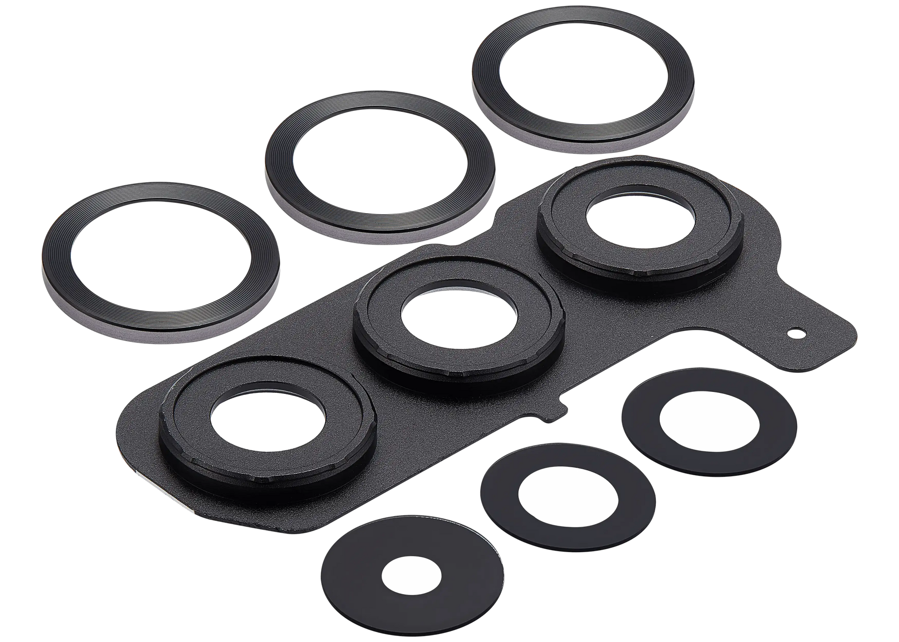 Back Camera Lens With Cover Bezel Ring Compatible For Samsung Galaxy S25 Plus 5G (Silver Shadow)