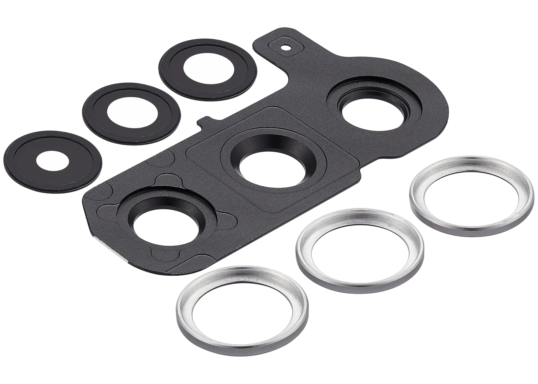 Back Camera Lens With Cover Bezel Ring Compatible For Samsung Galaxy S25 Plus 5G (Silver Shadow)