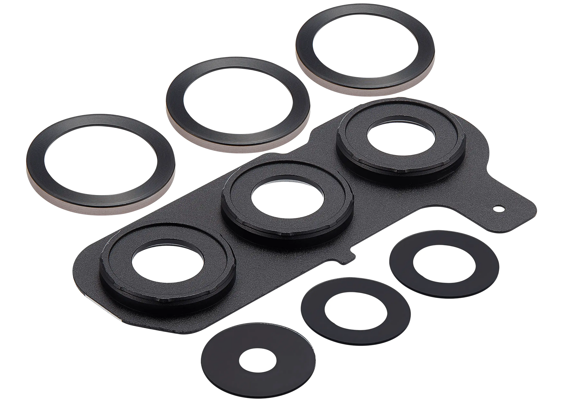 Back Camera Lens With Cover Bezel Ring Compatible For Samsung Galaxy S25 Plus 5G (Pink Gold)