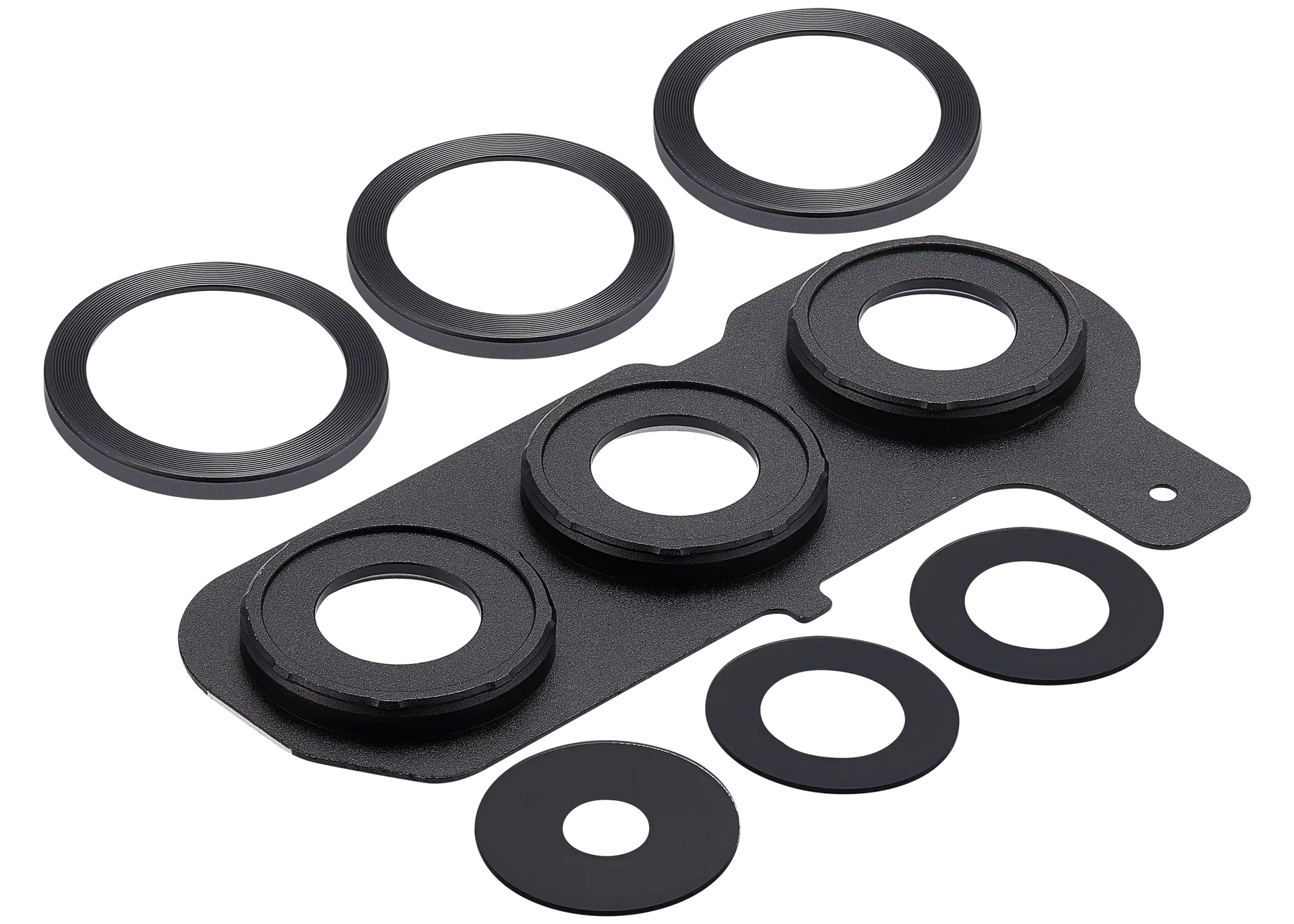 Back Camera Lens With Cover Bezel Ring Compatible For Samsung Galaxy S25 Plus 5G (Blue Black)