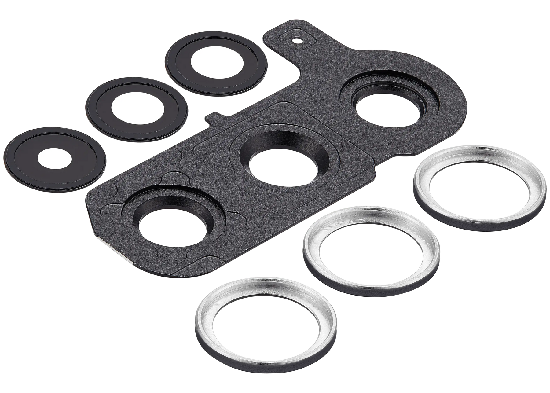 Back Camera Lens With Cover Bezel Ring Compatible For Samsung Galaxy S25 Plus 5G (Blue Black)