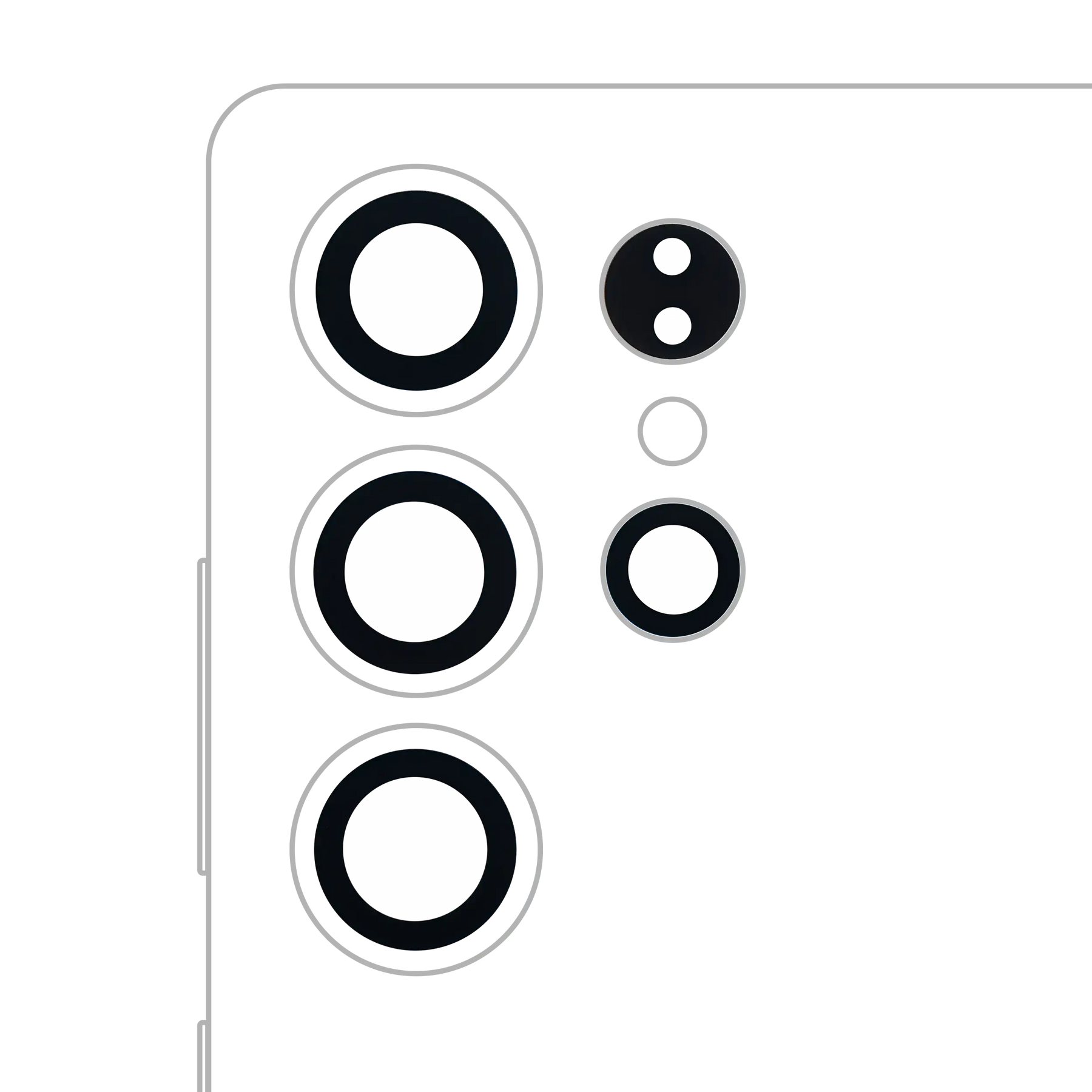 Back Camera Lens (Glass Only) With Adhesive Compatible For Samsung Galaxy S25 Ultra 5G (1 Piece Set) (All Colors)