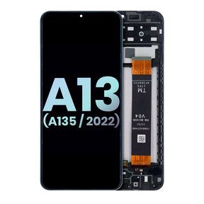 LCD Assembly With Frame Compatible For Samsung Galaxy A13 4G (A135 / 2022) (Service Pack) (All Colors)