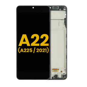 OLED Assembly With Frame Compatible For Samsung Galaxy A22 4G (A225 / 2021) (Refurbished) (All Colors)