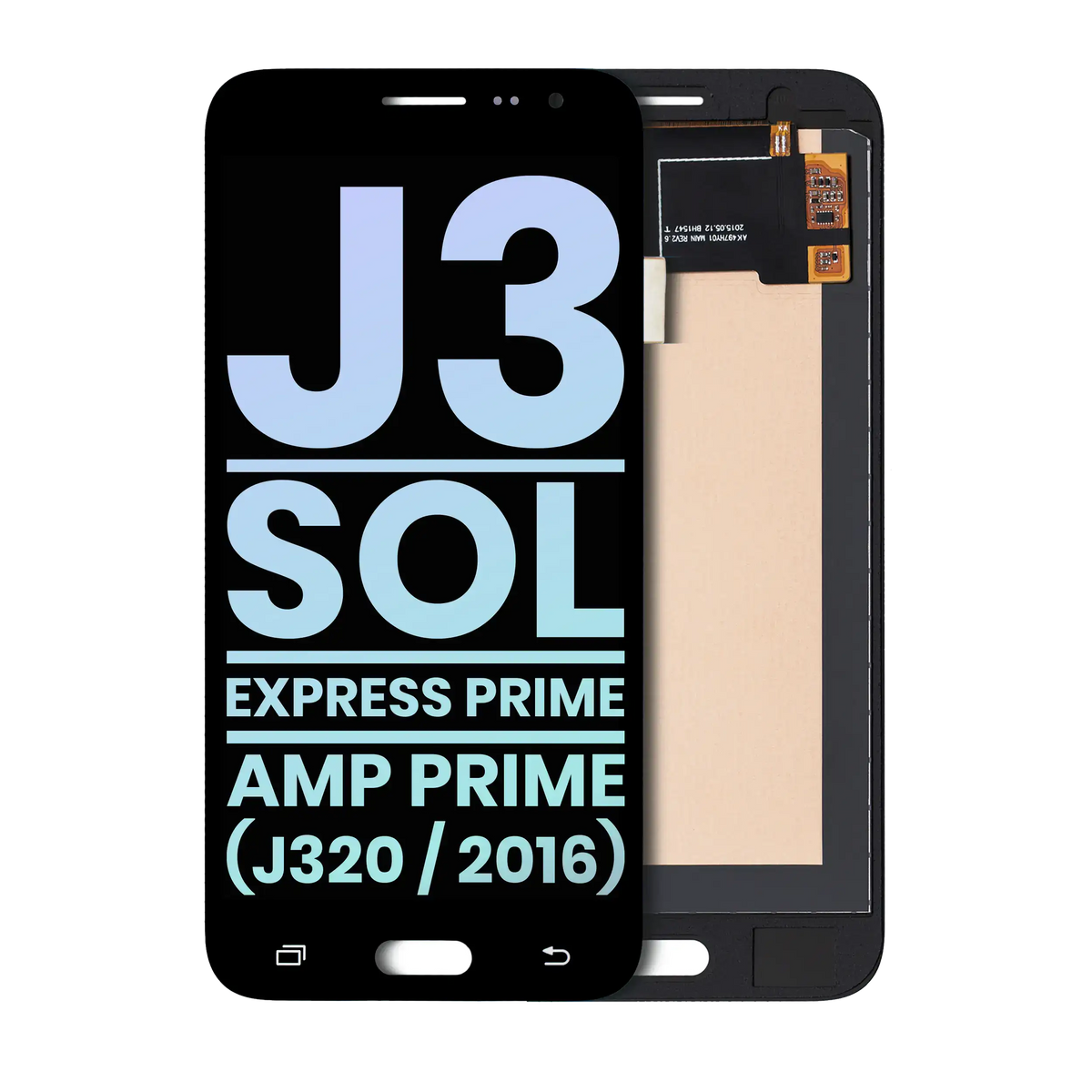 OLED Assembly Without Frame Compatible For Samsung Galaxy J3 / Sol 4G / Express Prime / Amp Prime (J320 / 2016) (Service Pack) (Black)