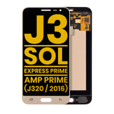 OLED Assembly Without Frame Compatible For Samsung Galaxy J3 / Sol 4G / Express Prime / Amp Prime (J320 / 2016) (Refurbished) (Gold)