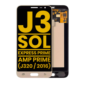 OLED Assembly Without Frame Compatible For Samsung Galaxy J3 / Sol 4G / Express Prime / Amp Prime (J320 / 2016) (Refurbished) (Gold)
