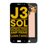 OLED Assembly Without Frame Compatible For Samsung Galaxy J3 / Sol 4G / Express Prime / Amp Prime (J320 / 2016) (Refurbished) (Black)