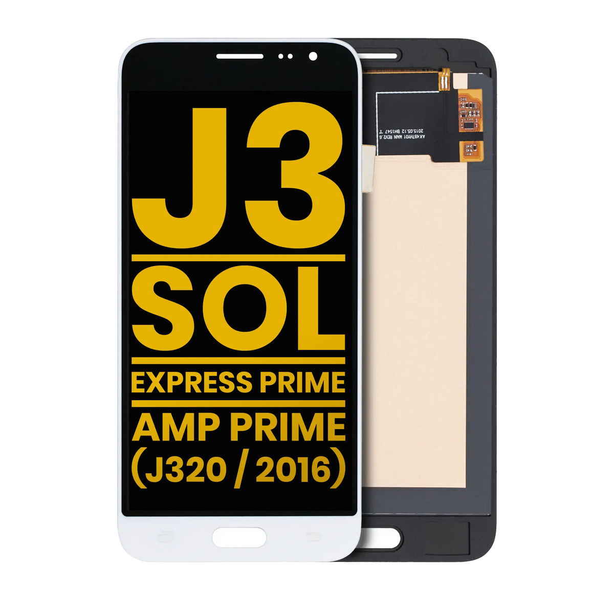 OLED Assembly Without Frame Compatible For Samsung Galaxy J3 / Sol 4G / Express Prime / Amp Prime (J320 / 2016) (Refurbished) (White)